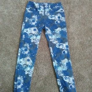 Blue Floral Jeans |Justice Premium Jeans